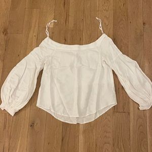 Anthropologie off shoulder white top